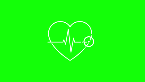 Liebe-Oder-Herz-Popup-Symbol-Animation.-Herzschlag-Konzept-Für-Valentinstag-Und-Muttertag.-Liebe-Und-Gefühle.-Schleifenanimation-Mit-Alphakanal,-Grüner-Bildschirm.